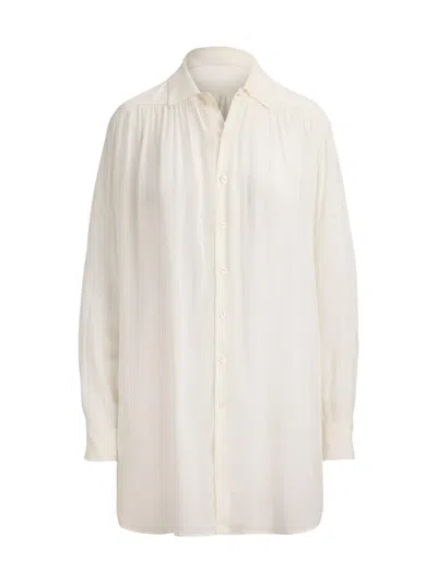 Ralph Lauren Women's Karmen Linen-blend Voile Shirt In White
