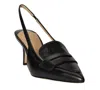 Ralph Lauren Women's Khloe Leather Slingback Loafer Pump In Black