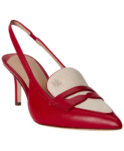 Ralph Lauren Women's Khloe Slingback Loafer Pumps In Red