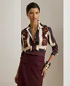 Ralph Lauren Classic Fit Equestrian-print Twill Shirt In Multi