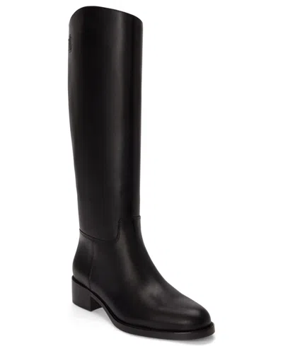 Ralph Lauren Women's Kyle Round Toe Tall Boots In Black
