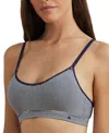 Ralph Lauren Women's Mid-rise Hipster Underwear 4l0216 In Navy,silk Wht