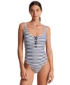 Ralph Lauren Women's Laced One-piece Swimsuit