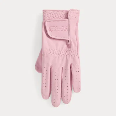 Ralph Lauren Women's Leather Golf Glove – Left Hand In Pink Flamingo