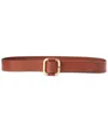 Ralph Lauren Slide-buckle Leather Belt In Brown,brass