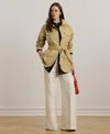 Ralph Lauren Linen-blend Twill Wide-leg Pant In Gray