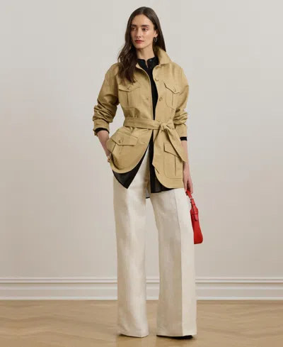 Ralph Lauren Women's Linen-blend Twill Wide-leg Pants