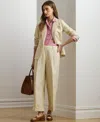 Ralph Lauren Plus Size Linen-blend Twill Wide-leg Pants In Ivory Beige
