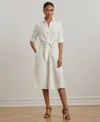 Ralph Lauren Women's Linen Shirtdress In White