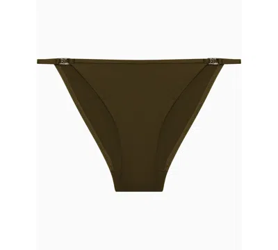 Ralph Lauren Women's Logo Hipster Bikini Swim Bottoms In Green