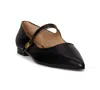 Ralph Lauren Londyn Metallic-trim Leather Mary Jane In Black