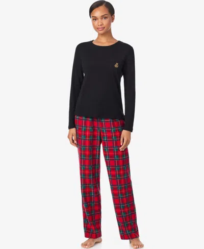 Ralph Lauren Women's Long Sleeve Pajama Set In Multi