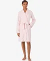 Ralph Lauren Women's Long Sleeve Shawl Collar Short Robe In Pink