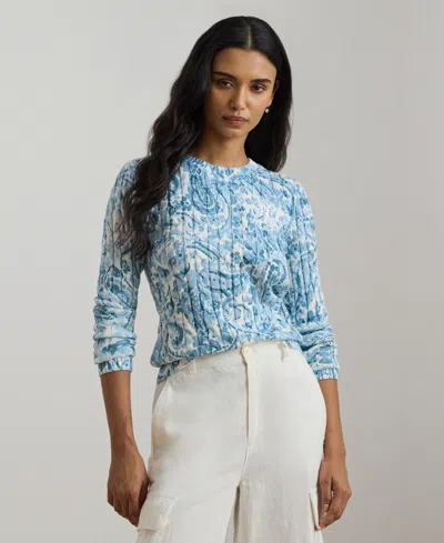 Ralph Lauren Women's Long-sleeve Crew Neck Sweater In Blue