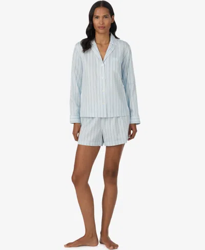 Ralph Lauren Women's Long-sleeve Pajama Set In Blue