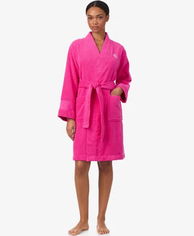 Ralph Lauren Women's Long-sleeve Robe In Hot Pink
