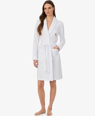 Ralph Lauren Women's Long-sleeve Shawl Collar Robe In Yellow