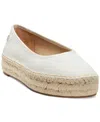 Ralph Lauren Luize Canvas Ballet Espadrille In Soft White