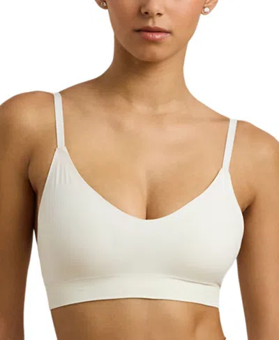 Ralph Lauren Women's Luxe Smoothing Wireless Bralette 4l0079 In Silk White
