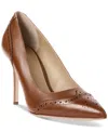 Ralph Lauren Women's Lynden Pointed Pumps In Deep Saddle Tan Leather
