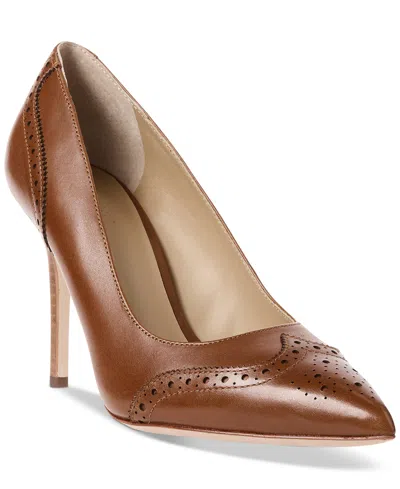 Ralph Lauren Women's Lynden Pointed Pumps In Deep Saddle Tan Leather