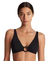 Ralph Lauren Lauren  Macramé O-ring Bikini Top In Black