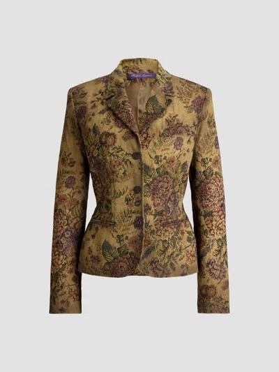 Ralph Lauren Women's Maurice Tapestry Blazer In Brown