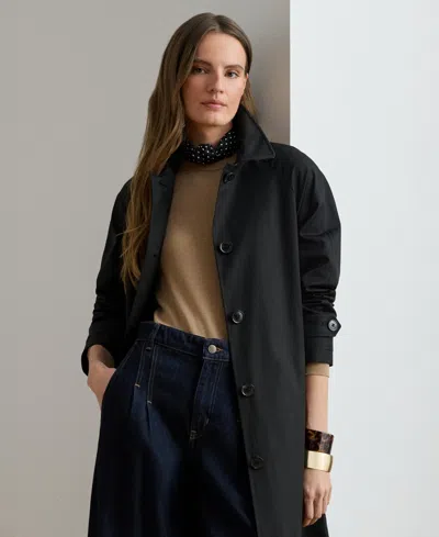 Ralph Lauren Women's Maxi Balmaccan Coat In Black