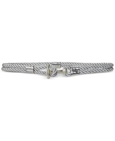 Ralph Lauren Women's Metallic Rope Skinny Belt In Silver
