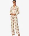 Ralph Lauren Women's Notch Collar And Long Pant Pajama Set In Neutral