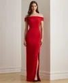Ralph Lauren Women's Off-the-shoulder Maxi Dress In Red