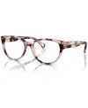 Ralph Lauren Women's Oval Eyeglasses, Ra7151 54 In Pink
