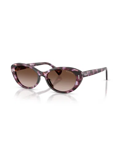 Ralph Lauren Women's Oval Sunglasses, Ra5350u In Brown