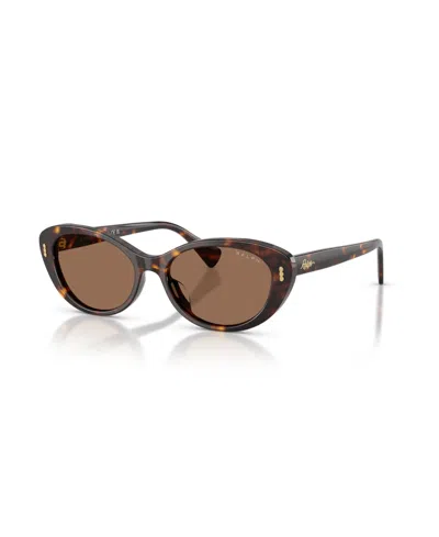 Ralph Lauren Women's Oval Sunglasses, Ra5350u In Brown