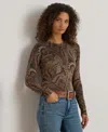 Ralph Lauren Women's Paisley Print Crewneck Sweater In Multi