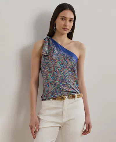 Ralph Lauren Women's Paisley Twill One-shoulder Blouse