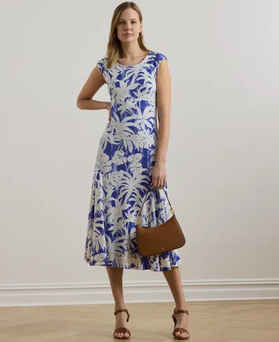 Ralph Lauren Women's Palm-frond-print Stretch Jersey Dress