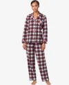 Ralph Lauren Women's Petite Long Sleeves Notch Collar Pajama Set In Multi