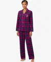 Ralph Lauren Women's Petite Long Sleeves Notch Collar Pajama Set In Multi