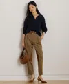 Ralph Lauren Women's Pleat Detail Cropped Pants In Multi