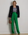 Ralph Lauren Women's Pleated Tapered Pants In Green