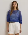 Ralph Lauren Pointelle-knit Linen-blend Sweater