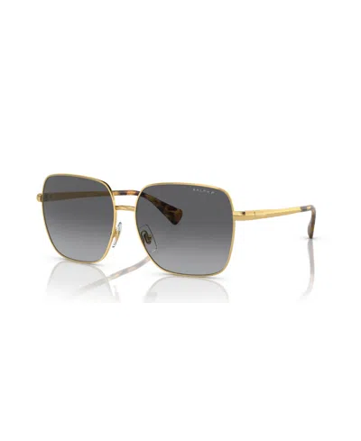 Ralph Lauren Women's Polarized Sunglasses, Gradient Polar Ra4142 In Shiny Gold