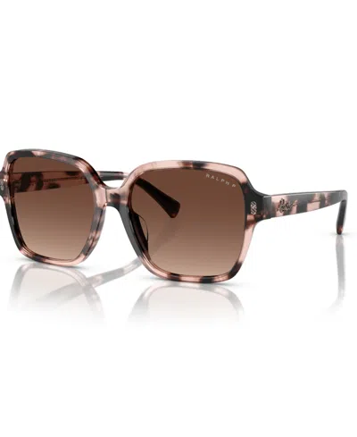 Ralph Lauren Women's Polarized Sunglasses, Gradient Polar Ra5304u In Shiny Pink Havana
