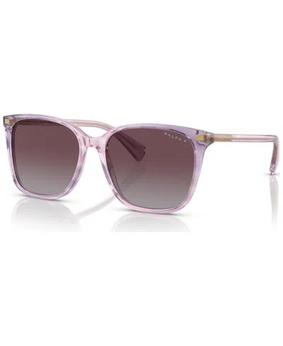 Ralph Lauren Women's Polarized Sunglasses, Ra529356-p In Striped Purple
