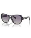Ralph Lauren Women's Polarized Sunglasses, Ra5316u In Shiny Transparent Violet