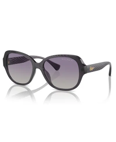 Ralph Lauren Women's Polarized Sunglasses, Ra5316u In Shiny Transparent Violet