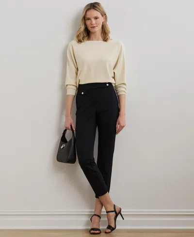 Ralph Lauren Women's Ponte Ankle Pant In Black