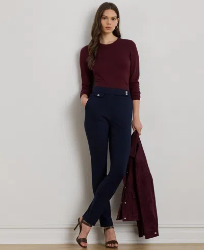 Ralph Lauren Womens Ponte Ankle Pant P Xs Xxl In Brown
