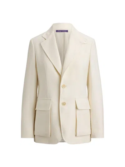 Ralph Lauren Preston Ii Herringbone Tweed Jacket In Cream In Multi